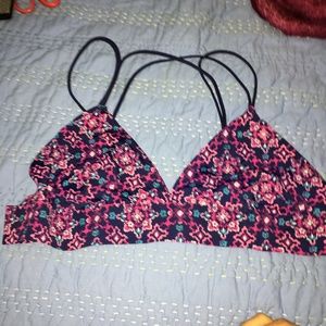 flower-patterned bralette